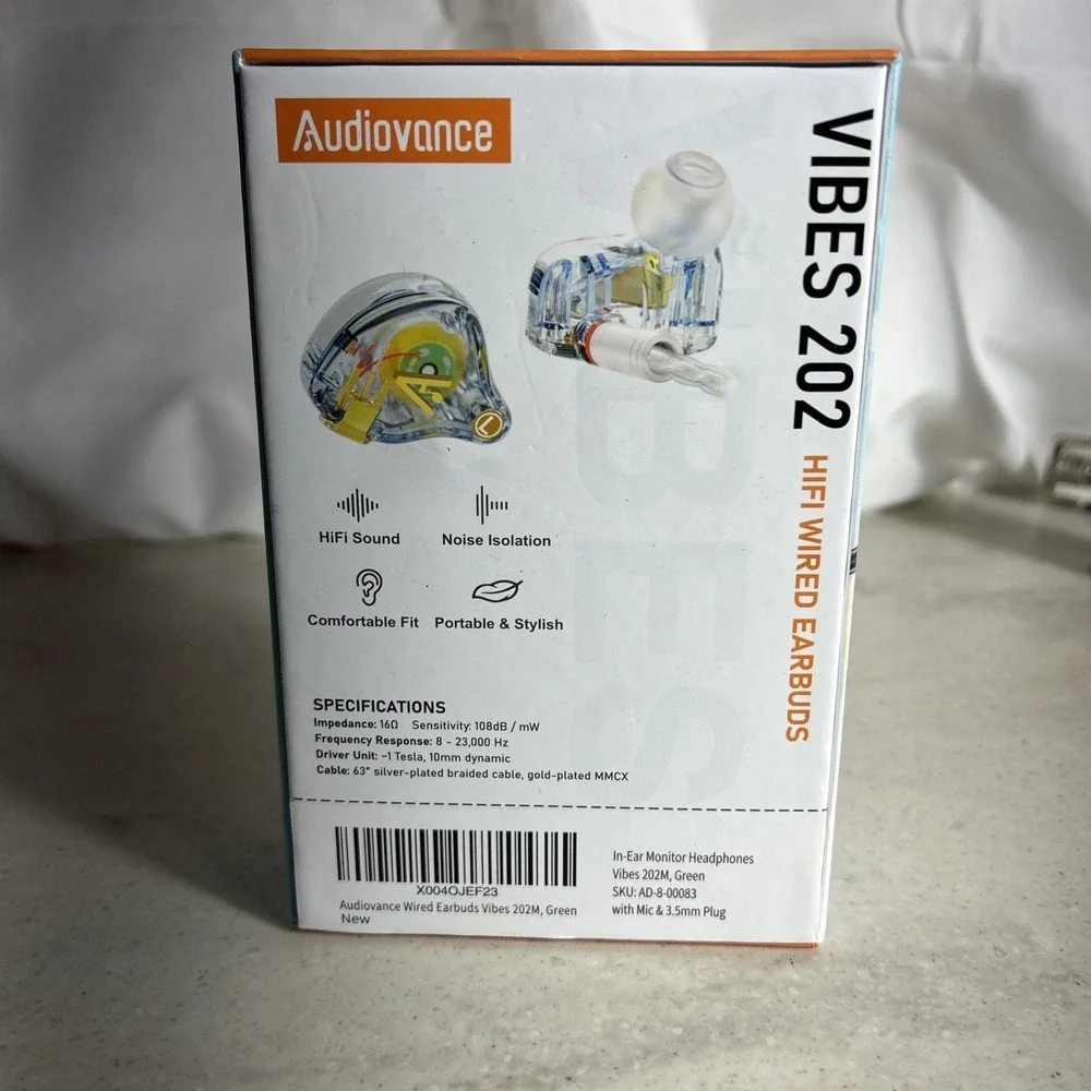 Audiovance Vibes 202ML Wired Earbuds - Lightning Plug Version